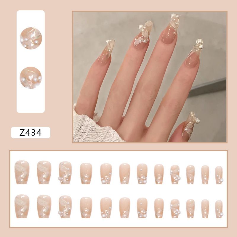  Bộ Dán Móng Tay Tông Nude Ngọc Trai Sang Xịn – TM9 