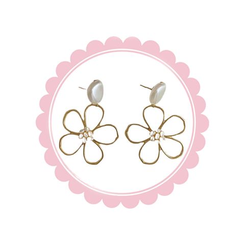  Bông tai hoa mạ vàng TB06 