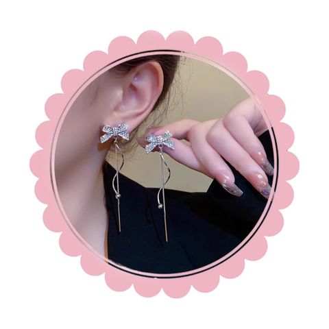  Bông Tai Nơ Dáng Dài TB366 – Thanh Lịch, Lung Linh, Tôn Gương Mặt 