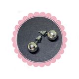  Bông tai TB44 – Bi tròn ánh kim sang trọng, tôn gương mặt 