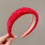 [nhiều màu] Cài tóc bọc vải nhựa cứng Handmade bản lớn C8 