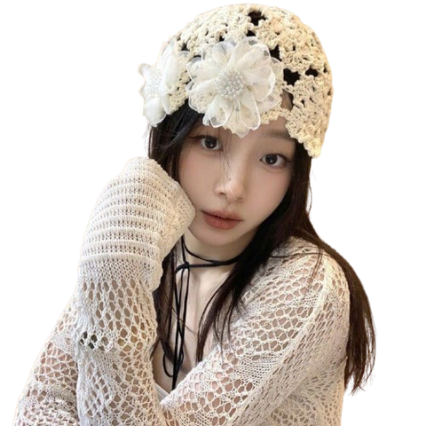  Nón đan ND01 – Mũ len handmade phong cách vintage, ngọt ngào và ấm áp 