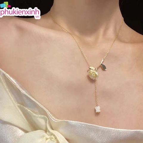  [2 mẫu] Dây chuyền mặt hoa hồng DC06 