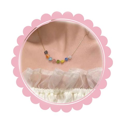  Dây chuyền trái tim 8 màu DC07 