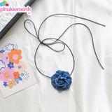 Vòng Đeo Cổ Hoa Denim DC140 – Nữ Tính, Sang Xinh 