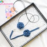  Vòng Đeo Cổ Hoa Denim DC140 – Nữ Tính, Sang Xinh 