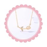  Dây chuyền DC208.2 – Cành lá vàng đính đá sang chảnh, tinh tế cho nàng dịu dàng ✨ 