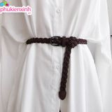  Dây Nịt MUN03 – Dây Đai Thắt Eo Đan Thừng Vintage Siêu Xinh, 3 Màu Dễ Phối✨ 