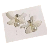  Kẹp tóc TKM103 – Kẹp nơ ngọc trai 