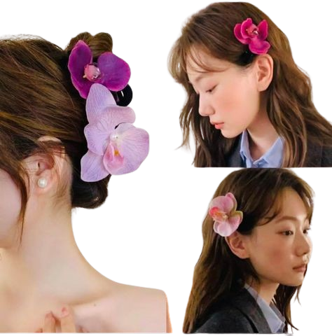  Kẹp Hoa Lan HL01 – Kẹp Tóc Hoa Lan Vải Lụa 3D, 13 Màu & Size Lớn Nhỏ Đa Dạng 