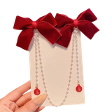  Kẹp Nơ Lụa Dây Rủ KN09 – Xinh Nhẹ Nhàng 