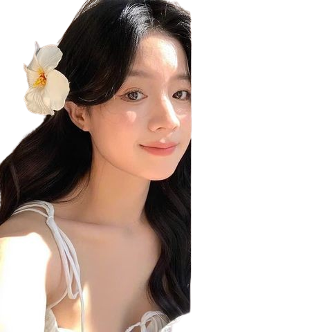  Kẹp hoa KTH05 – Kẹp tóc hoa vải nhiều màu phong cách nữ tính, ngọt ngào 