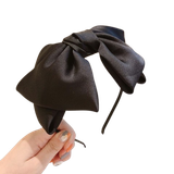 Cài Tóc Nơ Bản To Satin/Da Lì – Siêu Sang – Màu Đen & Đỏ 