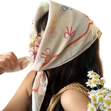  Khăn trùm đầu họa tiết hoa thời trang NCC89 