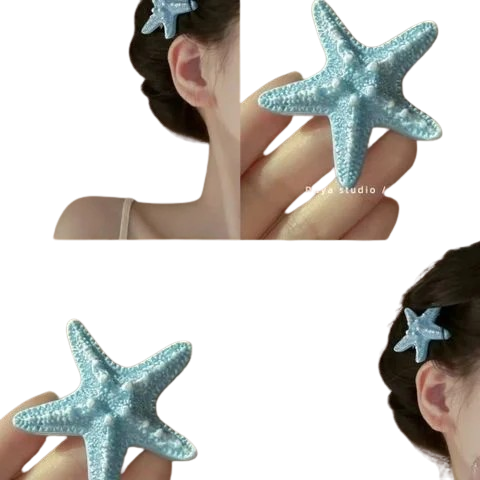  Kẹp Tóc Hình Sao Biển SB01 – Phụ kiện tóc xinh xắn, phong cách biển cả, dễ thương và nổi bật 