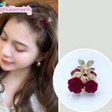  Kẹp Tóc Hoa Lụa K121 – Sang Chảnh, Nữ Tính 