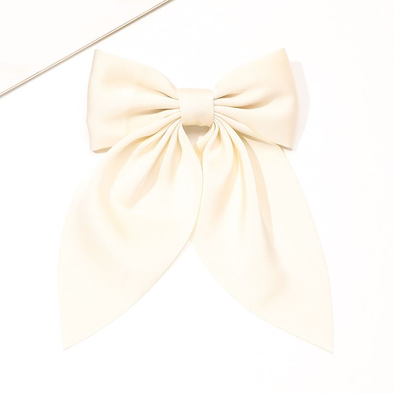  KẸP TÓC NƠ LỤA K124 – MÀU KEM THANH LỊCH 