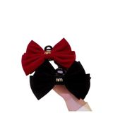  Kẹp Tóc Nơ Nhung Bản Lớn K277 – Sang Trọng 