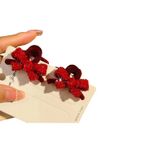  Kẹp Tóc K281 Nơ Đỏ Kim Tuyến – Kẹp Tóc Noel Xinh Xắn, Lấp Lánh, Siêu Nổi Bật ✨ 