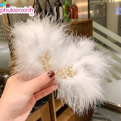  Kẹp Tóc K285 Lông Vũ Tiểu Thư K285 – Mềm Mịn, Sang Chảnh, Tôn Gương Mặt ✨ 