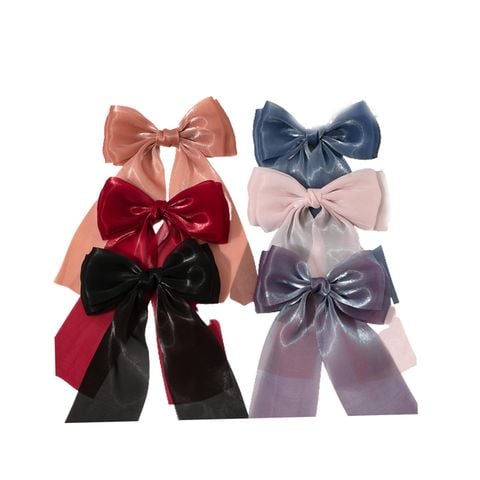  [8 màu] Kẹp tóc nơ bản dài 23cm K04 