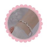  Lắc Tay LCT94 – Vòng Tay Bạc Xoắn Đơn Giản Sang Trọng, Thiết Kế Thanh Lịch Cho Nữ 