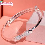  Lắc Tay LCT95 – Vòng Tay Bạc Bi Xoắn Sang Trọng, Thiết Kế Tinh Tế Nữ Tính 