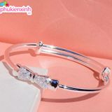  Lắc Tay LCT95 – Vòng Tay Bạc Bi Xoắn Sang Trọng, Thiết Kế Tinh Tế Nữ Tính 