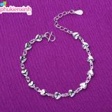  Lắc Tay LCT111 – Mạ Bạc Sáng Bóng, Đính Hạt Nhỏ Tinh Tế | Phụ Kiện Nữ Sang Trọng 