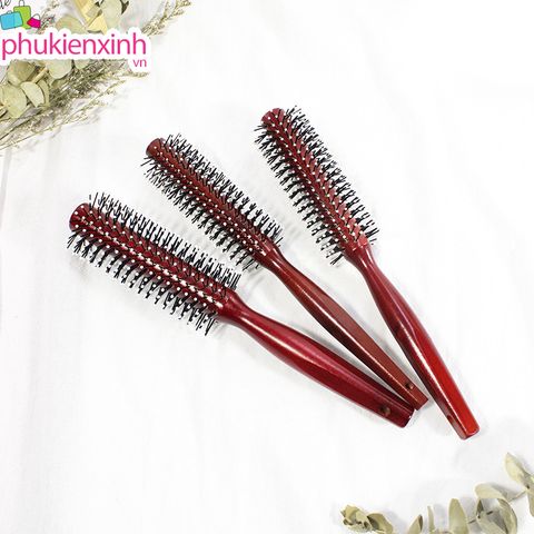  Lược Gỗ Tròn Tạo Kiểu KL015 – Chải Suôn Mượt, Vô Nếp Tự Nhiên 