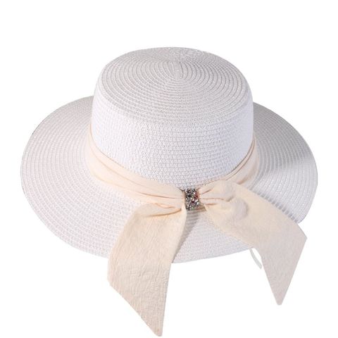  Nón cói NCC201 – Nón rộng vành phối nơ vintage thanh lịch 