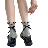  Vớ Nơ WN03 – Vớ Cotton Cổ Nơ Dễ Thương, Thanh Lịch Phong Cách Hàn Quốc 