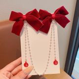  Kẹp Nơ Lụa Dây Rủ KN09 – Xinh Nhẹ Nhàng 