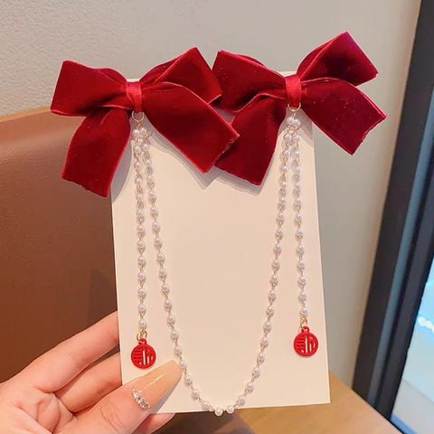  Kẹp Nơ Lụa Dây Rủ KN09 – Xinh Nhẹ Nhàng 