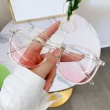  ️ Mắt Kính 1003 – Tròng Hồng Ombre, Dáng Tròn Thanh Lịch 