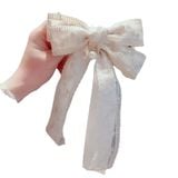  Kẹp Nơ Ren Xinh Công Chúa – 2 Màu Đỏ & Trắng | Phụ Kiện Tóc Dễ Thương ✨ 