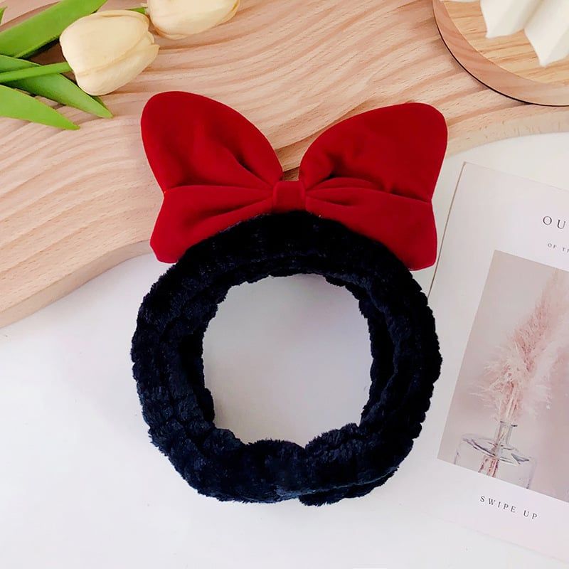  Băng Đô Tai Nơ Đỏ Lông Nhung BD33 