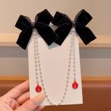  Kẹp Nơ Lụa Dây Rủ KN09 – Xinh Nhẹ Nhàng 