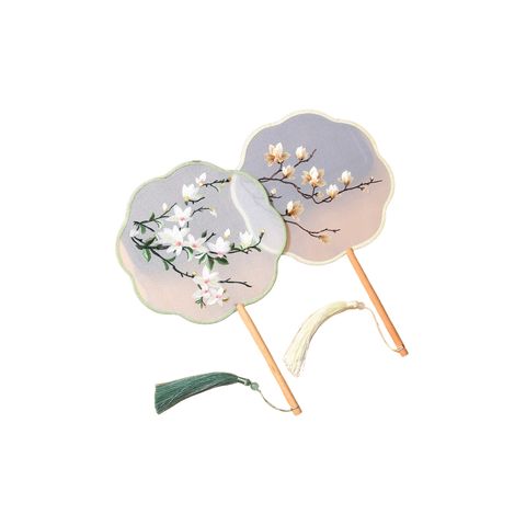  Quạt Hoa Thêu QT14 – Cổ phong thanh nhã, xinh như nàng thơ 