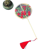  Quạt Hoa Thêu QT15 phong cách thanh lịch và duyên dáng 