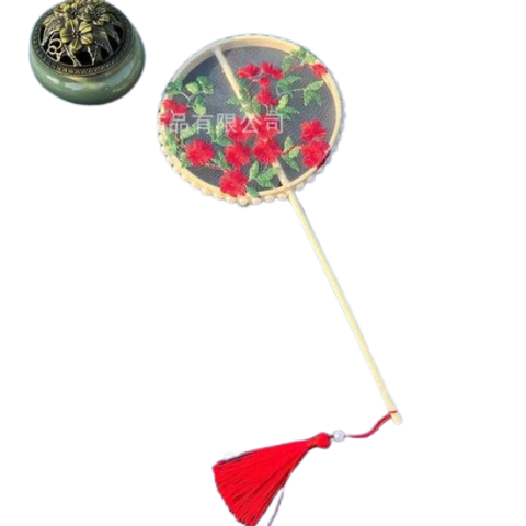  Quạt Hoa Thêu QT15 phong cách thanh lịch và duyên dáng 