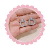  Bông Tai TB0396 – Vuông góc thanh lịch, sáng bừng phong cách 