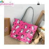  Túi Tote Vải Canvas Họa Tiết Mèo Đáng Yêu XT0069 