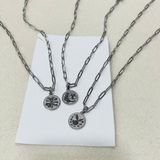  Dây chuyền DC242 – Dây chuyền inox mặt tròn phong cách la bàn cổ điển, bền đẹp và cá tính 