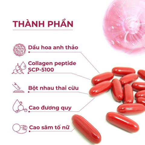  Viên Uống TaeHui Radinn Dầu Hoa Anh Thảo & Sâm Tố Nữ Hỗ Trợ Cân Bằng Nội Tiết, Dưỡng Da, Ngăn Lão Hóa 60 Viên 