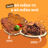  Combo 200Gr Khô Bò Miếng To + 200Gr Bò Miếng Ngon BA THỨC FOOD 