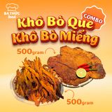  Combo 500Gr Khô Bò Miếng To + 500Gr Bò Que BA THỨC FOOD 