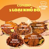  Combo 5 loại Khô Bò siêu ngon 1Kg BA THỨC FOOD 