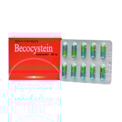 Becocystein 200mg - Giảm ho, long đàm (Hộp 10 vỉ x 10 viên)