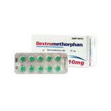 Dextromethorphan 10mg - Điều trị triệu chứng ho do họng và phế quản bị kích thích khi cảm lạnh thông thường; ho không có đàm và ho mạn tính (Hộp 10 vỉ x 10 viên)